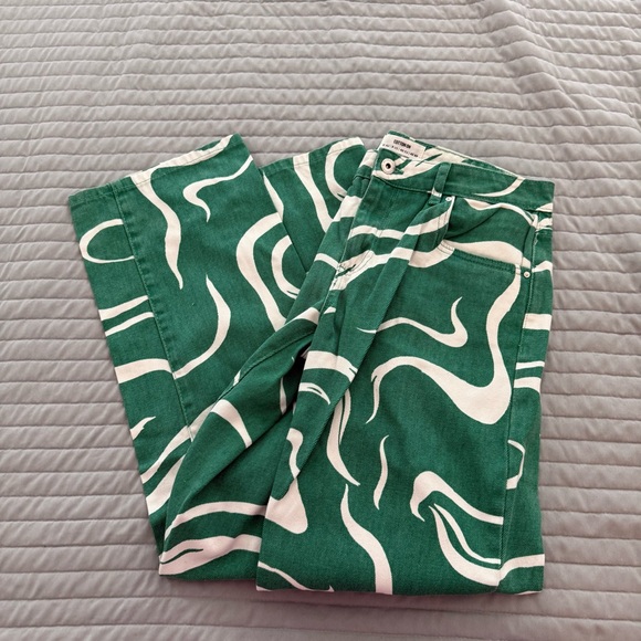 Green and white jeans - Picture 1 of 4